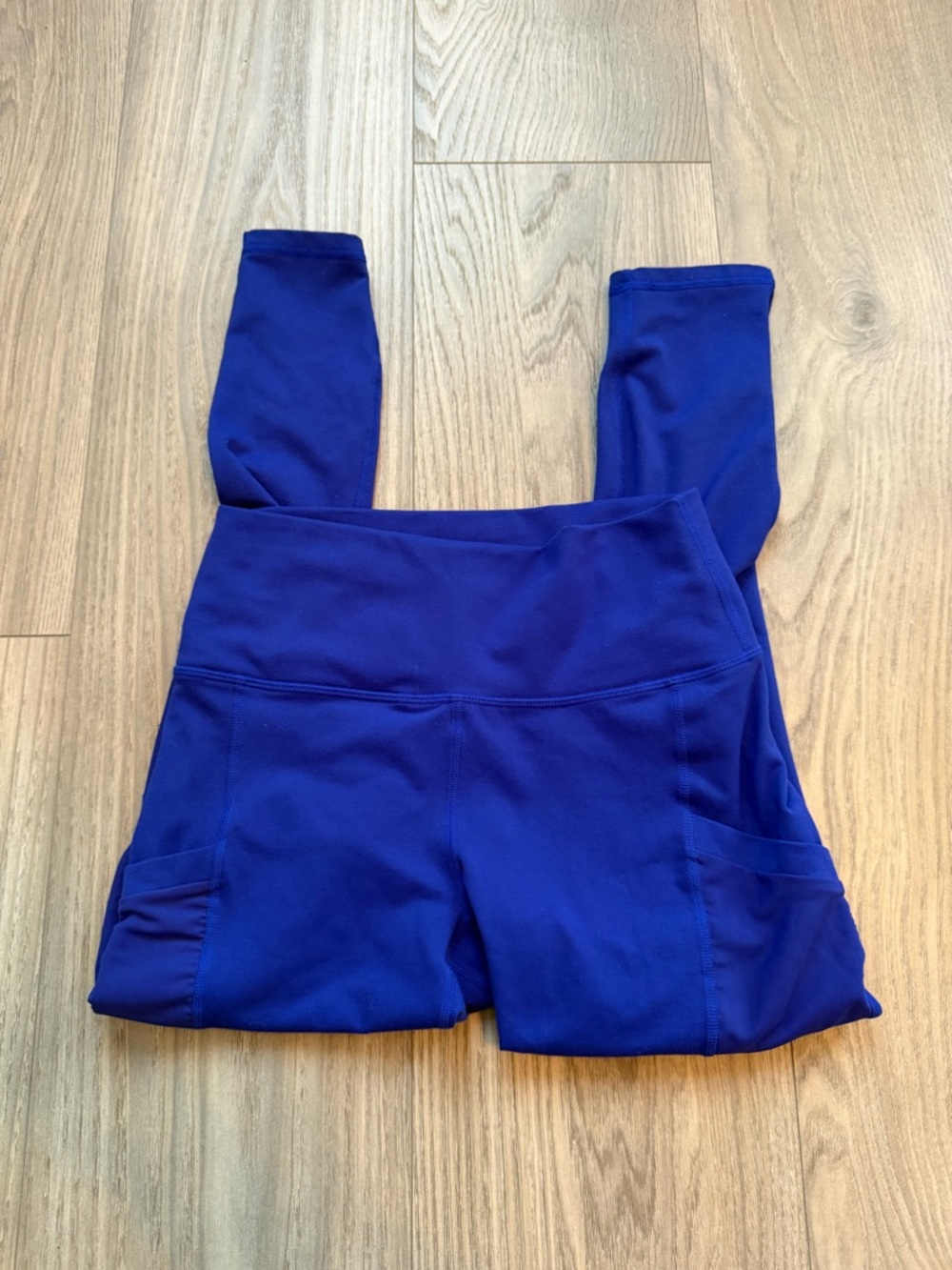 Fabletics PowerHold High-Waisted Mesh Pocket Leggings - Royal Blue - Size S